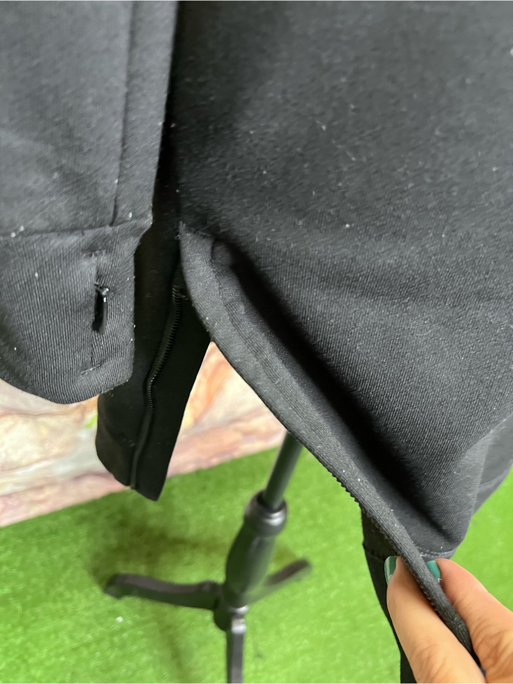 ATHLETA Black Side Zip Athleisure Performance Long Sleeve Dress, XXS - Picture 5 of 13